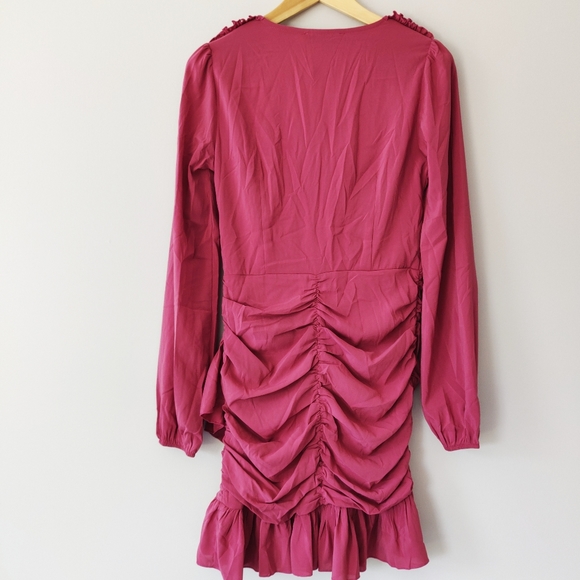 Missguided FRILL WRAP BODYCON MINI DRESS - NWT - Picture 7 of 12